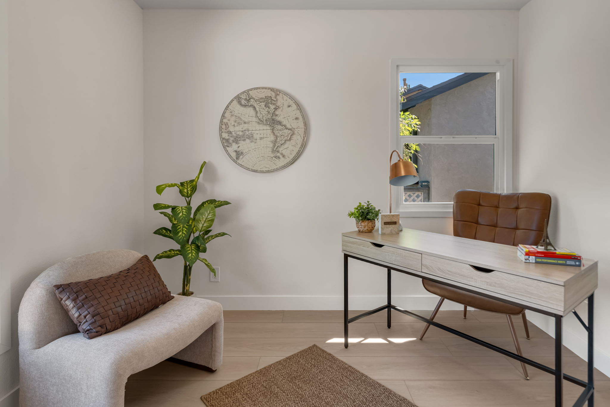 Secondary bedroom staged